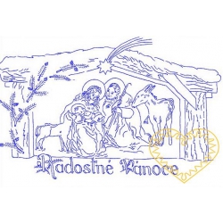 Nástěnná textilní kuchařka - Radostné Vánoce