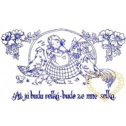 Nástěnná textilní kuchařka - malá selka