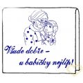 Polštář Všude dobře - u babičky nejlílp! předloha pro vyšívání 90 x 60 cm