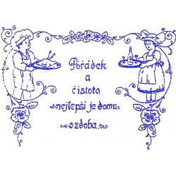 Nástěnná textilní kuchařka - Pořádek a čistota