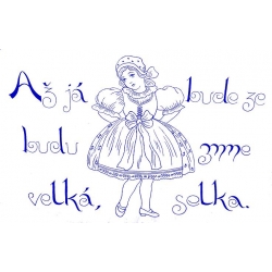 Nástěnná textilní kuchařka - Až já budu velká