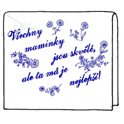 Polštář Všechny maminky jsou skvělé - předloha pro vyšívání 90 x 60 cm