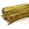 Modelovací chlupatý drátek zlatý silnější - 1 ks