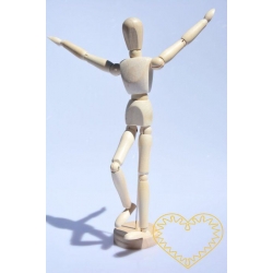 Dřevěný pohyblivý model postavy - 30 cm