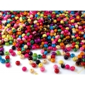 Barevné dřevěné lakované korálky průměr 6 mm - 10 g Barevné dřevěné lakované korálky průměr 6 mm - 10 g