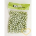 Zelené plastové korálky 8 mm - balení 45 g