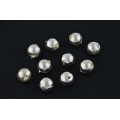 Foukané perle stříbrné 8 mm - 20 ks