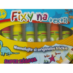 Fixy na textil - 6 kusů