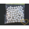 Bílé plastové perličky 10 mm - 50 g