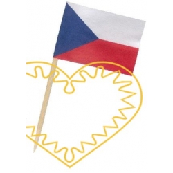 Vlaječka ČR přízdoba pohoštění - 50 ks