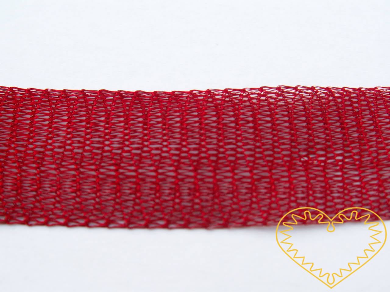 Širší bižuterní drátěný pásek - růžový. Výborný a netradiční materiál pro výrobu originálních šperků. Jedná se vlastně o drátěný pletený tunel. Lze jej použít buď jako pásek (stužku, obojek) a zavěšovat na něj korálky a další přízdoby či jej různ