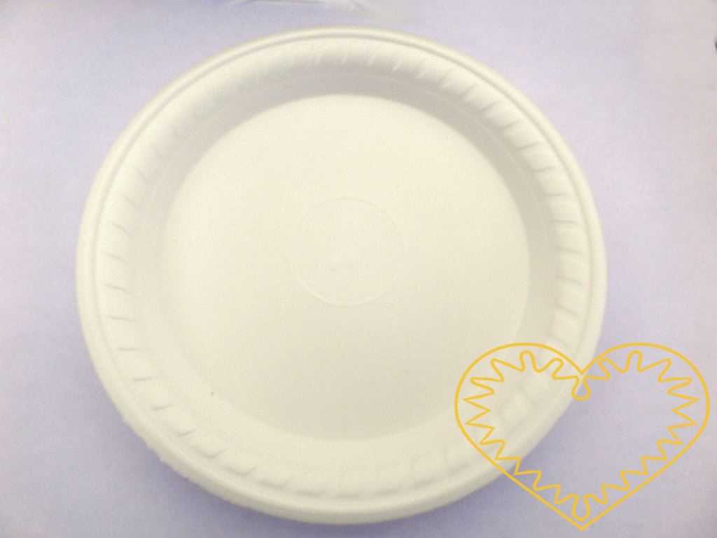 Bílý termo talíř průměr 22,5 cm - 1 ks. Talíř lze použít jak na pokrmy, tak na výtvarné tvoření. Snadno se z něj dělá jednoduchý linoryt. Lze si z něj vystřihnout destičku, snadno ji vyrýt tužkou, natřít destičku barvou a po přitlačení obtisknout na 